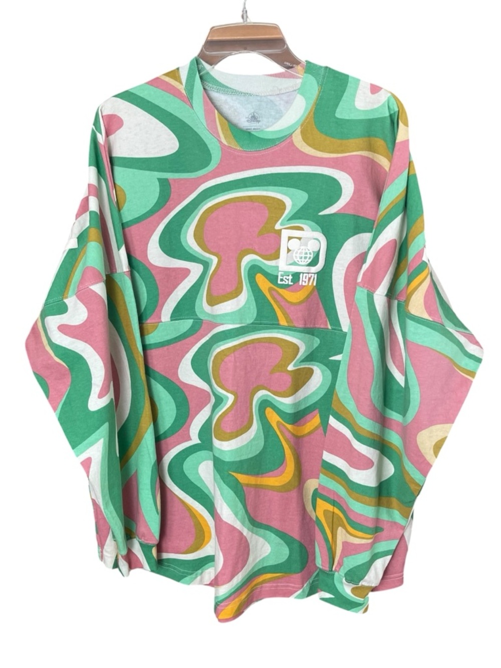 Disney parks world retro swirl long sleeve T-shirt